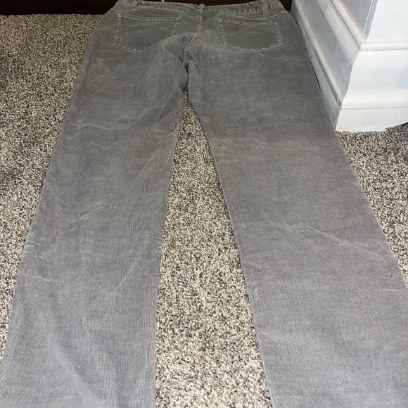 J Jill Womens Corduroy Jeans Gray slim leg stretch size 14 - Picture 6 of 10